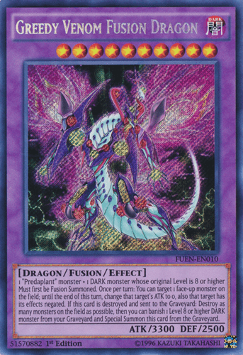 Greedy Venom Fusion Dragon - FUEN-EN010 Secret Rare 1st Edition