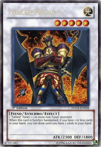 Fabled Ragin - HA03-EN058 Secret Rare 1st Edition