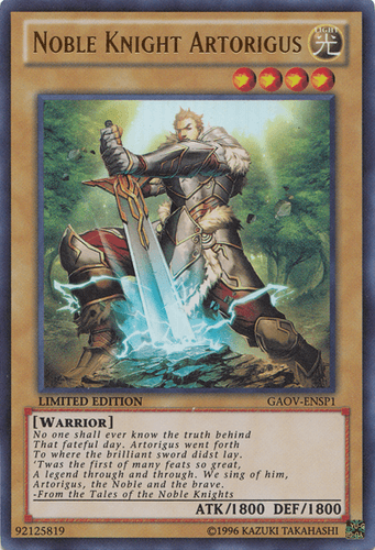Noble Knight Artorigus - GAOV-ENSP1 Ultra Rare Limited Edition