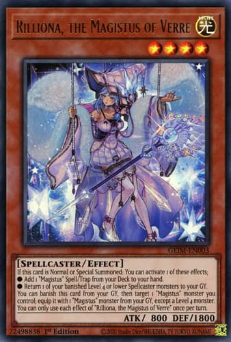 Rilliona, the Magistus of Verre - GEIM-EN003 Collector's Rare 1st Edition