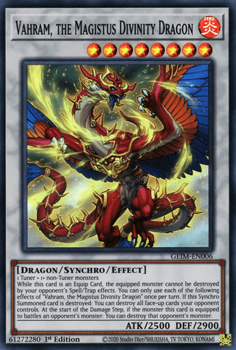 Vahram, the Magistus Divinity Dragon - GEIM-EN006 Super Rare 1st Edition