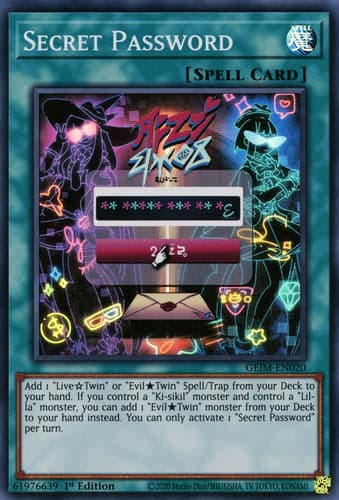 Secret Password - GEIM-EN020 Super Rare 1st Edition