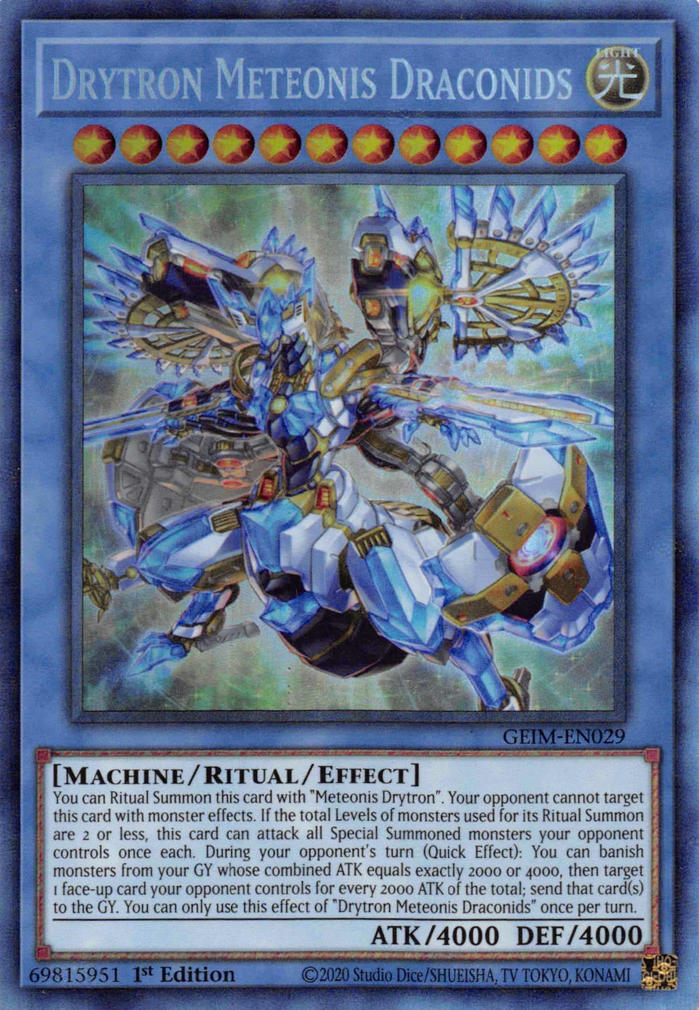 Drytron Meteonis Draconids - GEIM-EN029 Collector's Rare 1st Edition
