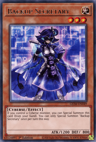 Backup Secretary - GEIM-EN049 Rare 1st Edition
