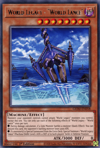 World Legacy - "World Lance" - GEIM-EN058 Rare 1st Edition