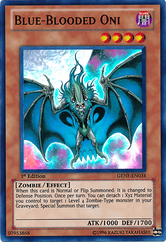 Blue-Blooded Oni - GENF-EN034 Super Rare Unlimited