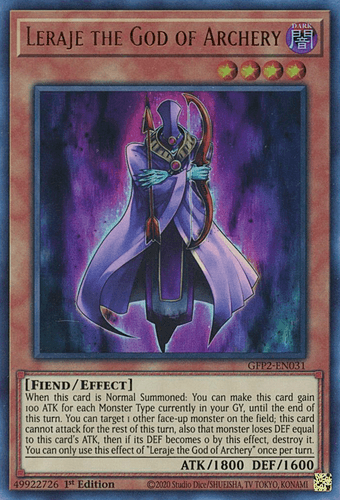 Leraje the God of Archery - GFP2-EN031 Ultra Rare 1st Edition