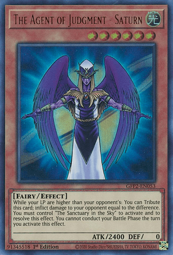 The Agent of Judgment - Saturn - GFP2-EN053 Ultra Rare 1st Edition