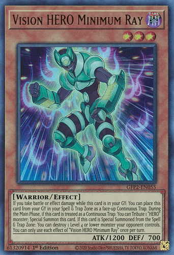 Vision HERO Minimum Ray - GFP2-EN055 Ultra Rare 1st Edition