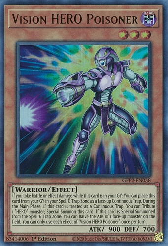 Vision HERO Poisoner - GFP2-EN058 Ultra Rare 1st Edition