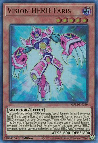 Vision HERO Faris - GFP2-EN059 Ultra Rare 1st Edition