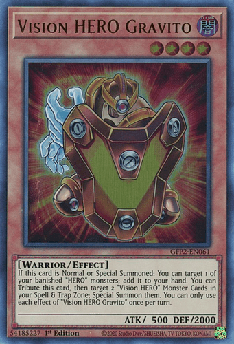 Vision HERO Gravito - GFP2-EN061 Ultra Rare 1st Edition