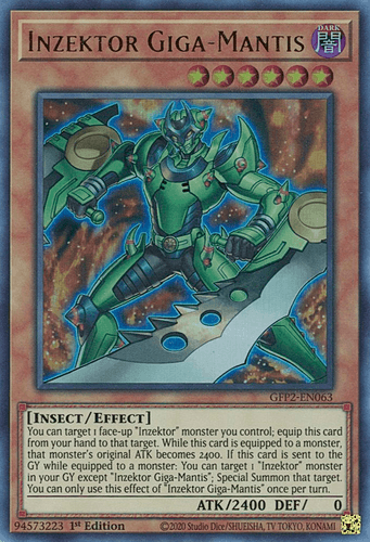 Inzektor Giga-Mantis - GFP2-EN063 Ultra Rare 1st Edition
