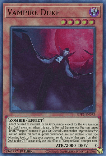 Vampire Duke - GFP2-EN073 Ultra Rare 1st Edition