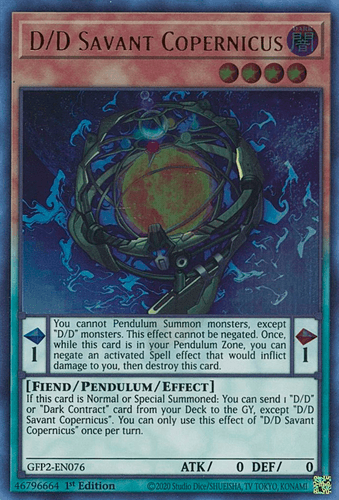 D/D Savant Copernicus - GFP2-EN076 Ultra Rare 1st Edition