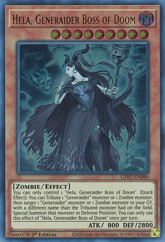Hela, Generaider Boss of Doom - GFP2-EN090 Ultra Rare 1st Edition