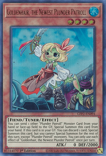 Goldenhair, the Newest Plunder Patroll - GFP2-EN094 Ultra Rare 1st Edition