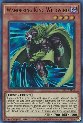 Wandering King Wildwind - GFP2-EN110 Ultra Rare 1st Edition