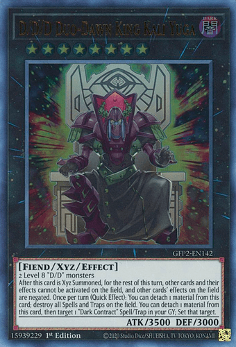 D/D/D Duo-Dawn King Kali Yuga - GFP2-EN142 Ultra Rare 1st Edition