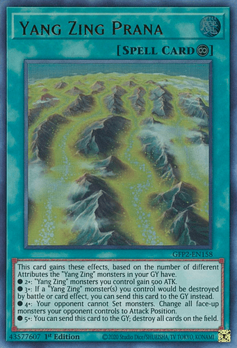 Yang Zing Prana - GFP2-EN158 Ultra Rare 1st Edition