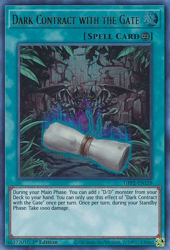 Dark Contract with the Gate - GFP2-EN159 Ultra Rare 1st Edition