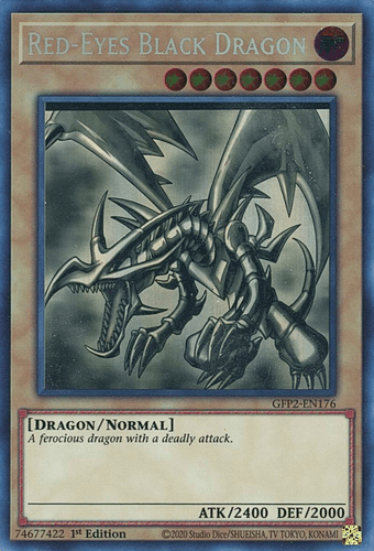 Red-Eyes Black Dragon - GFP2-EN176 Ghost Rare 1st Edition