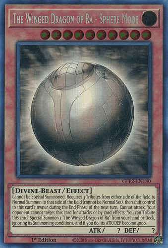 The Winged Dragon of Ra - Sphere Mode - GFP2-EN180 Ghost Rare 1st Edition