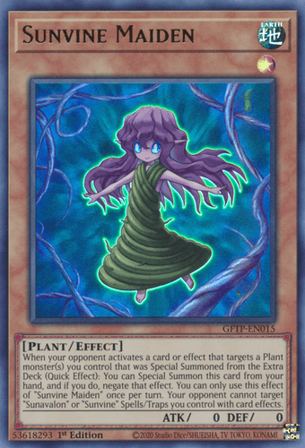 Sunvine Maiden - GFTP-EN015 Ultra Rare 1st Edition