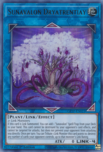 Sunavalon Dryatrentiay - GFTP-EN021 Ultra Rare 1st Edition