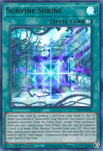 Sunvine Shrine - GFTP-EN025 Ultra Rare 1st Edition