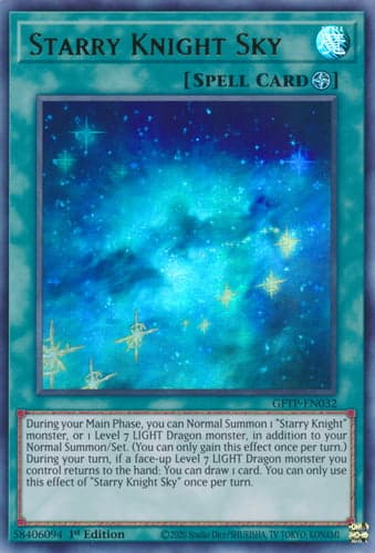 Starry Knight Sky - GFTP-EN032 Ultra Rare 1st Edition