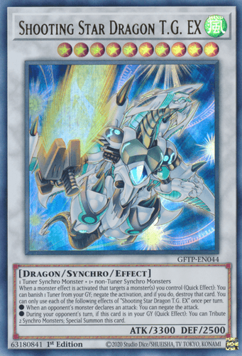 Shooting Star Dragon T.G. EX - GFTP-EN044 Ultra Rare 1st Edition