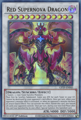 Red Supernova Dragon - GFTP-EN045 Ultra Rare 1st Edition