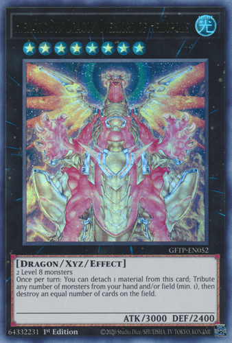 Hieratic Sun Dragon Overlord of Heliopolis - GFTP-EN052 Ultra Rare 1st Edition