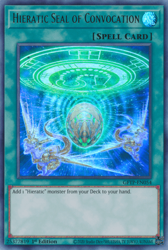Hieratic Seal of Convocation - GFTP-EN054 Ultra Rare 1st Edition