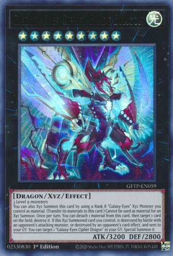 Galaxy-Eyes Cipher Blade Dragon - GFTP-EN059 Ultra Rare 1st Edition