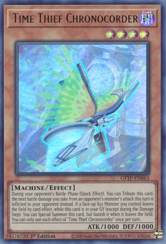 Time Thief Chronocorder - GFTP-EN063 Ultra Rare 1st Edition