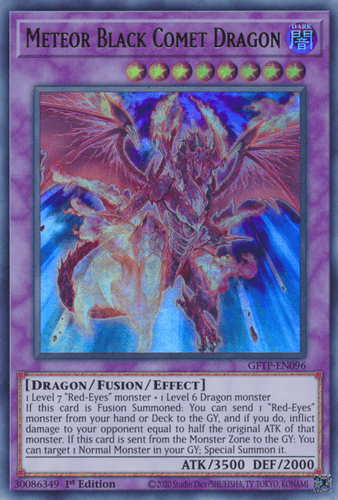 Meteor Black Comet Dragon - GFTP-EN096 Ultra Rare 1st Edition
