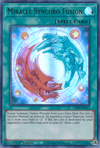Miracle Synchro Fusion - GFTP-EN111 Ultra Rare 1st Edition