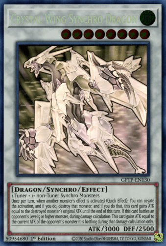 Crystal Wing Synchro Dragon - GFTP-EN130 Ghost Rare 1st Edition