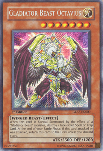 Gladiator Beast Octavius - GLAS-EN000 Secret Rare 1st Edition