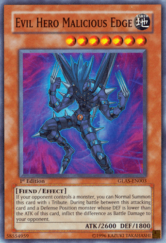 Evil HERO Malicious Edge - GLAS-EN003 Super Rare Unlimited