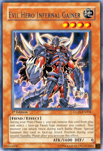 Evil HERO Infernal Gainer - GLAS-EN004 Rare Unlimited