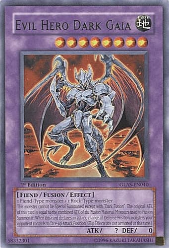 Evil HERO Dark Gaia - GLAS-EN040 Rare 1st Edition