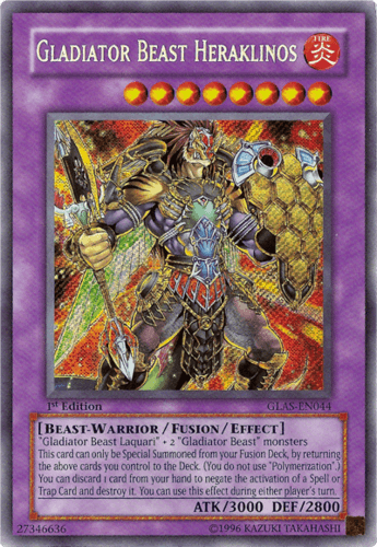 Gladiator Beast Heraklinos - GLAS-EN044 Secret Rare Unlimited