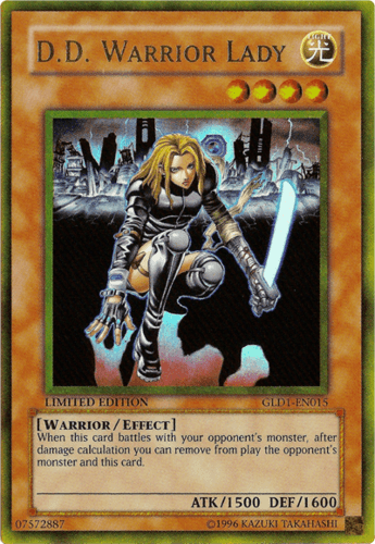 D.D. Warrior Lady - GLD1-EN015 Gold Rare Limited Edition