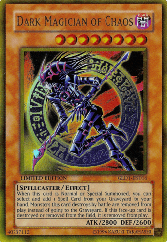 Dark Magician of Chaos - GLD1-EN016 Gold Rare Limited Edition