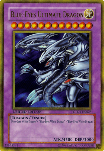 Blue-Eyes Ultimate Dragon - GLD1-EN028 Gold Rare Limited Edition