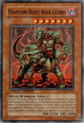 Phantom Beast Rock-Lizard - GLD2-EN014 Common Limited Edition