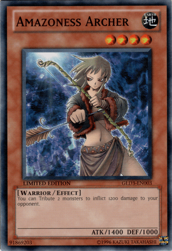 Amazoness Archer - GLD3-EN003 Common Limited Edition